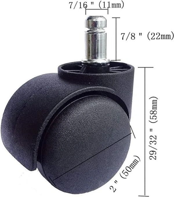 Steel Chair Base with Black Wheel Gas Hydraulic and Tilting Plate