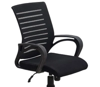 Comfortable Office Visitor revolving Boom Spare Parts Accessories Net Back with nut Bolts and Key fit to Every Chair - Black