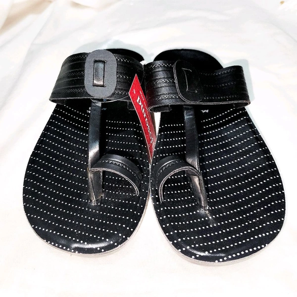 👉 Men’s Office Chappal – Formal, Comfortable & Stylish Daily Footwear - Black, 9