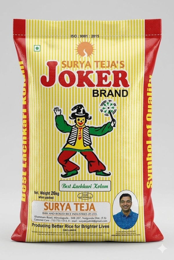 Surya Teja Joker JSR Kolam Rice 26kg in Hyderabad | Best Quality Rice