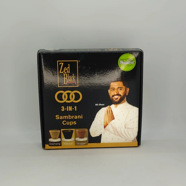 Zed Black 3in1 Sambarni Dhoop Cup 12pcs