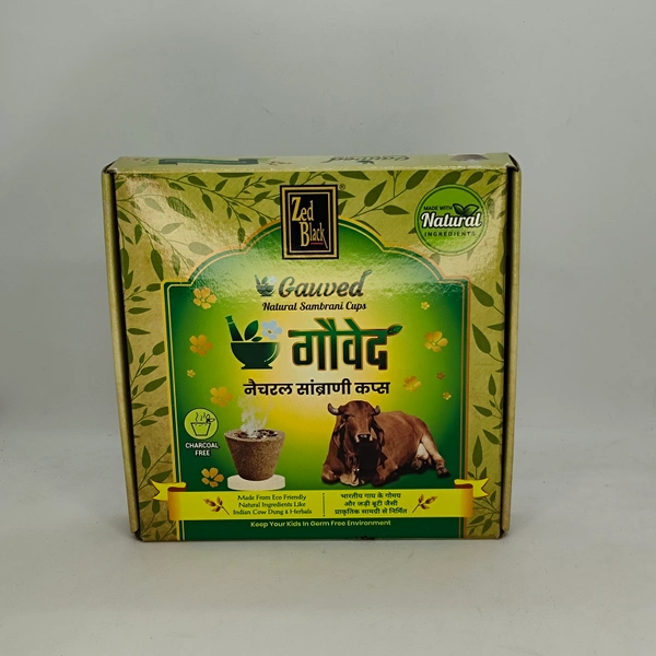 Zed Black Gauved Dhoop Cup 12pcs