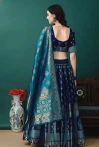 Banarasi Silk Work Lehnega Choli - Free Size