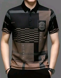 Typography Regular Polo Black T-shirt - Black, XXL