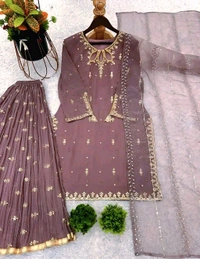 Sharara Suit - Brown, XXL