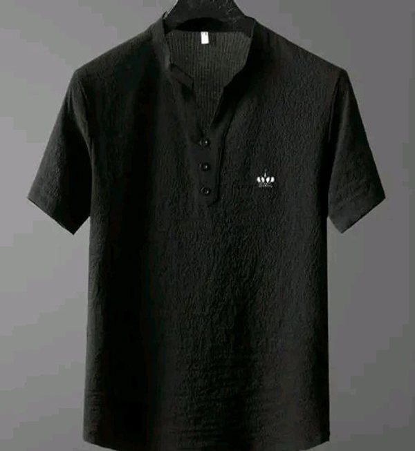 Stylish Combo Shirt And T-shirt For Men - Black, M