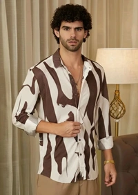 Printed Abstract Shirt - L