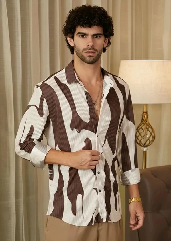 Printed Abstract Shirt - L