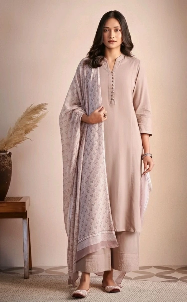 Kurta And Pant Set With Dupatta Set - S, Pink