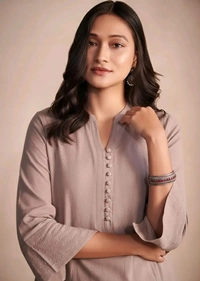 Kurta And Pant Set With Dupatta Set - S, Pink