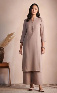 Kurta And Pant Set With Dupatta Set - S, Pink