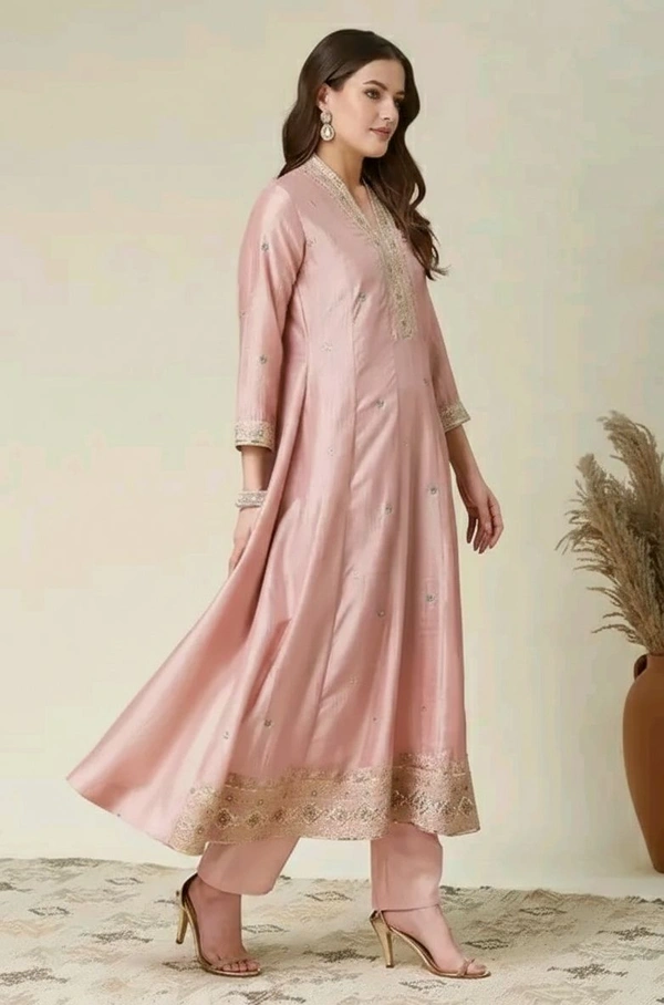 SINCERO Anarkali Dupatta And Pant Set - S, Mint Green