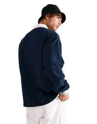 MANIAC Typography Oversize T-shirt - M, Navy Blue