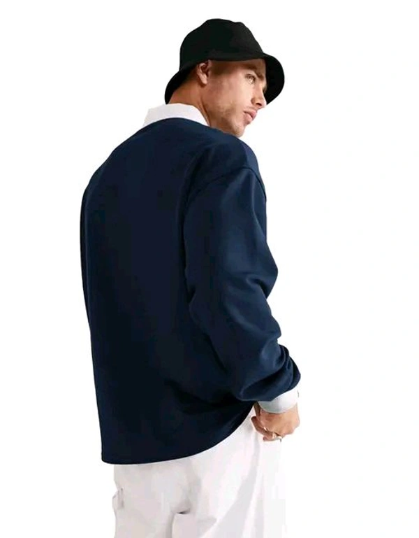 MANIAC Typography Oversize T-shirt - M, Navy Blue