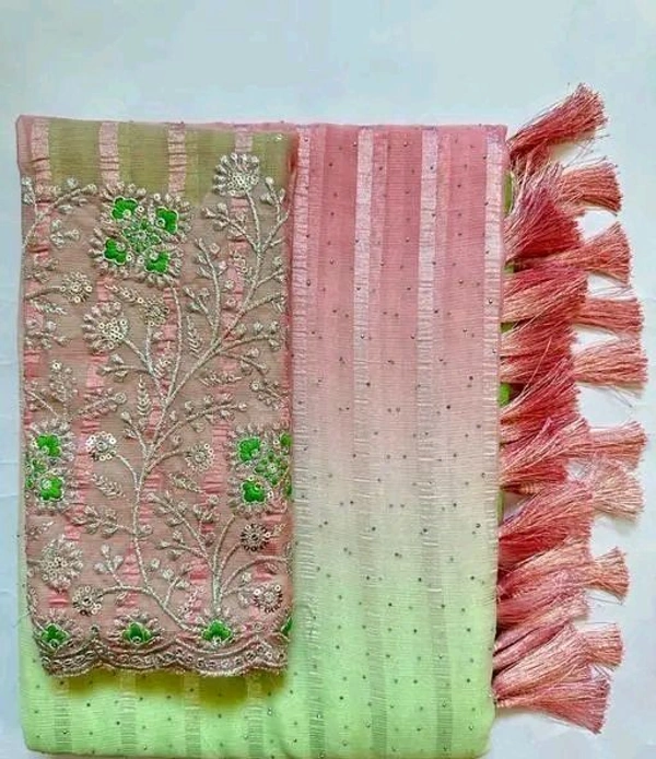 Chiffon Saree With Blouse Piece