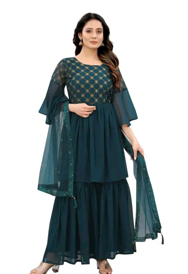 Sharara For Women - XL, Teal