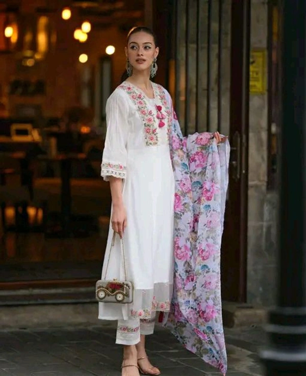 Kurta Set For Women - S, White