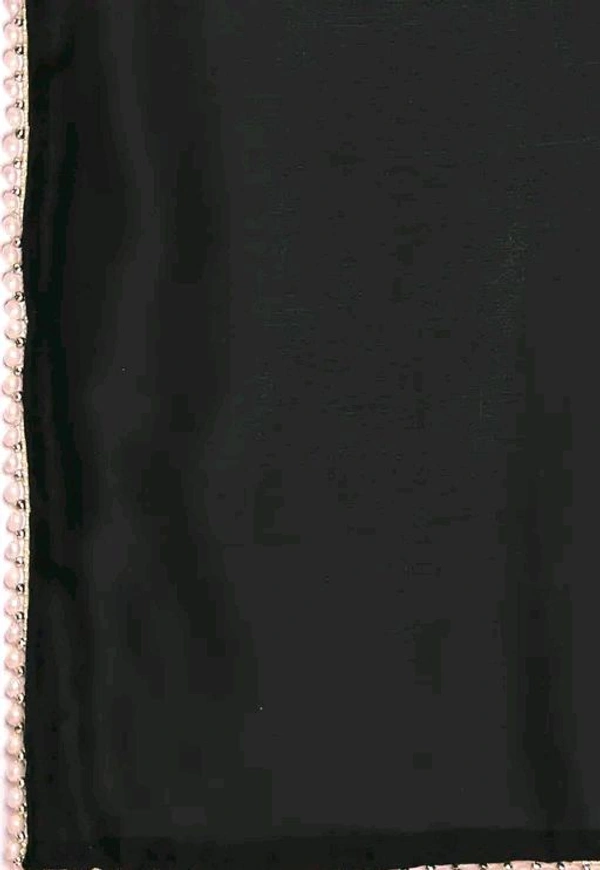 Trendy Satin Silk Saree For Women - Free Size, Black