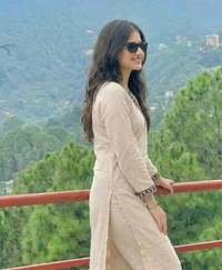 Women's Kurti With Bottomwear - L, beige