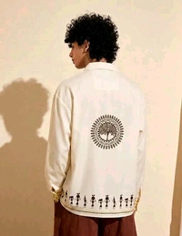 HANG N HOLD Printed Casual Shirt For Men - L, beige