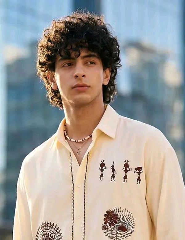 HANG N HOLD Printed Casual Shirt For Men - XL, beige