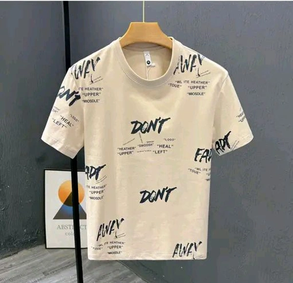 Round Neck T-shirt For Men - S, beige