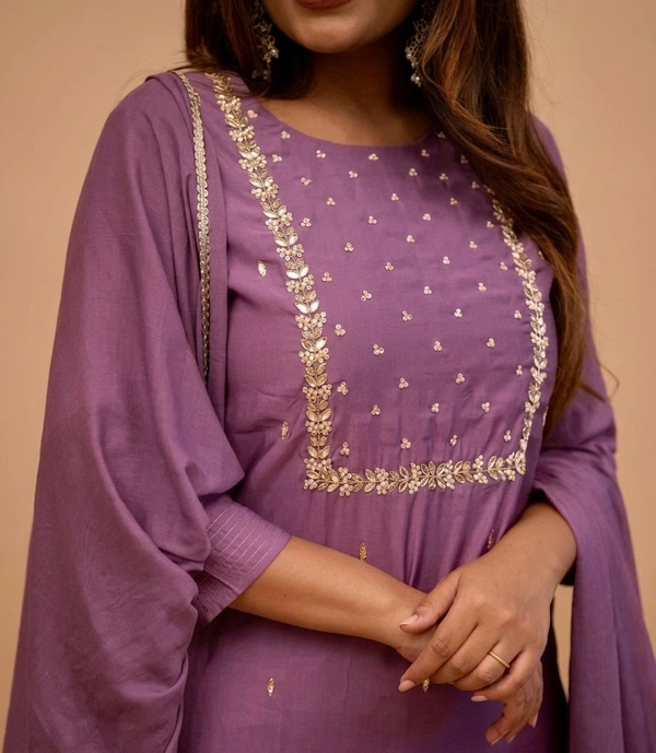 Kurti Pair With Dupatta - L, Lavender Rose