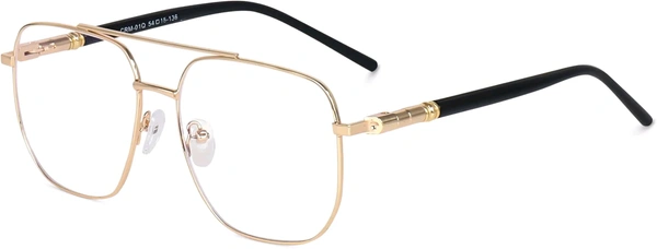 Square  Metal Gold Double Bar 