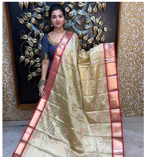 Kanchi Silk With Rich Embroidery Work - Thatch