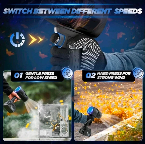 Jet Blower Cordless 48V Battery, High Power Motor Forward Curved Air Blower - SS13