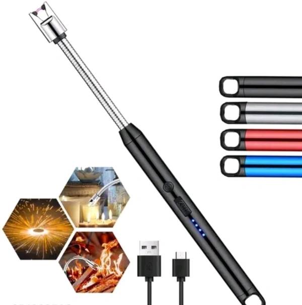 Electric Lighter, Rechargeable Gas Lighter, USB Charger cable - SS25
