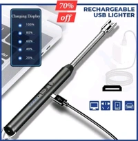 Electric Lighter, Rechargeable Gas Lighter, USB Charger cable - SS25