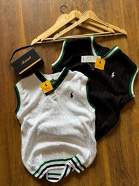 Premium Polo Half Sleeves Knitting Sweater - XL