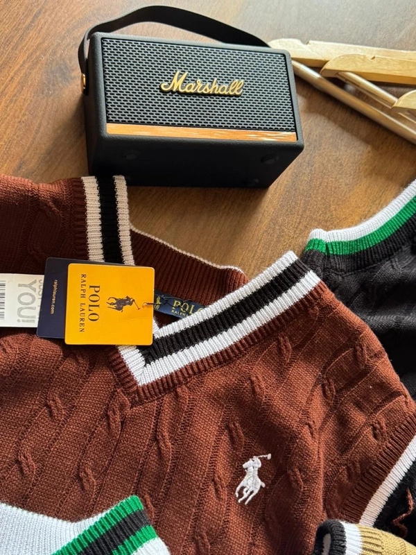 Premium Polo Half Sleeves Knitting Sweater - XL