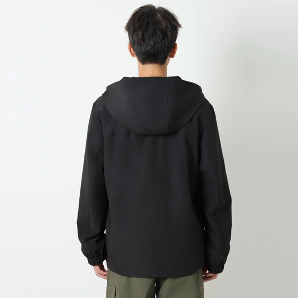 Men Plain Hoodie Jacket Black