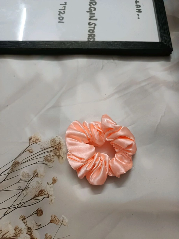  Satin Scrunchies - Orange