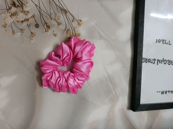 Satin Scrunchies Big Size - Pink