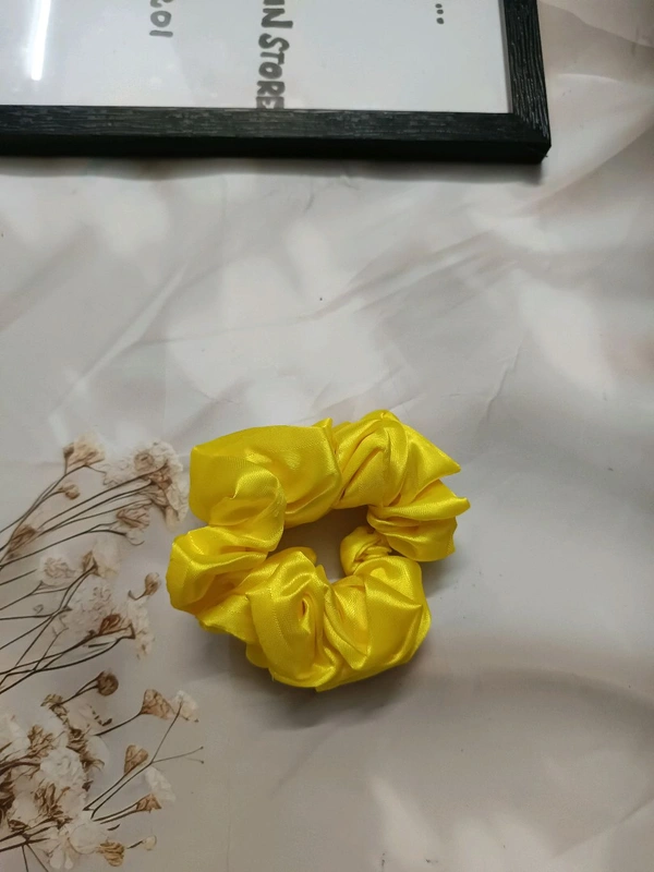 Satin Scrunchies Big Size - Yellow