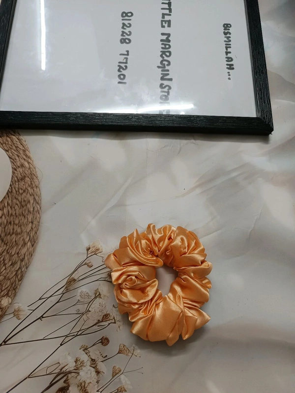 Satin Scrunchies Big Size - Orange