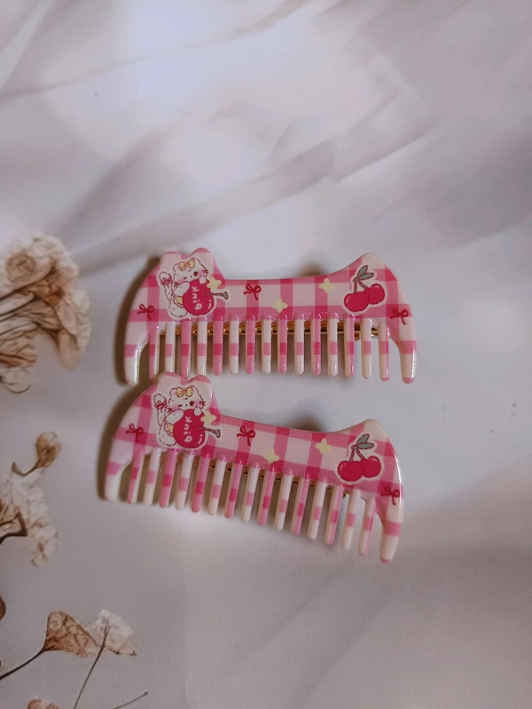 Cartoon Comb Clip - Dark Pink