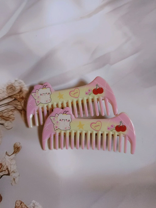 Cartoon Comb Clip - Pink