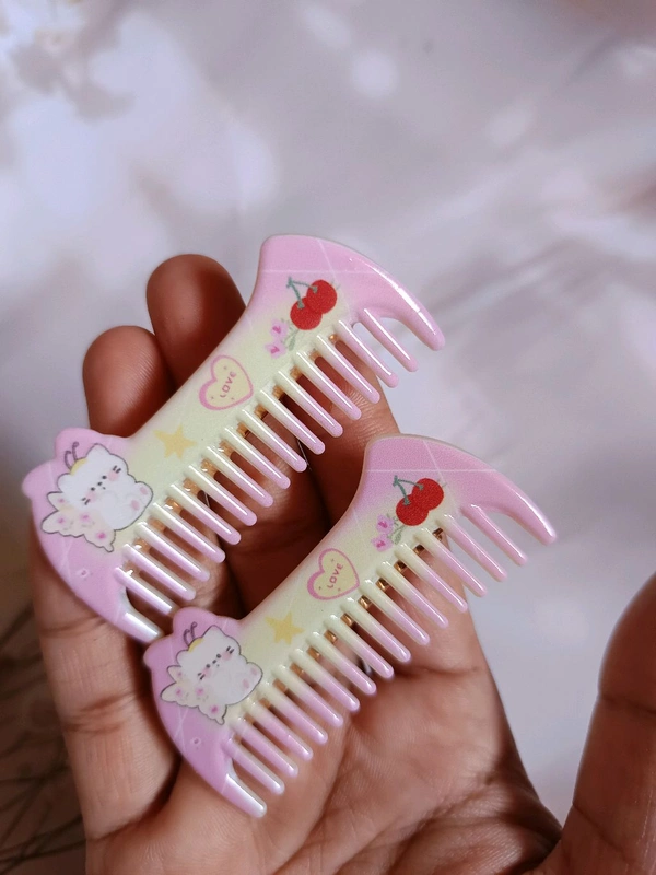 Cartoon Comb Clip - Pink