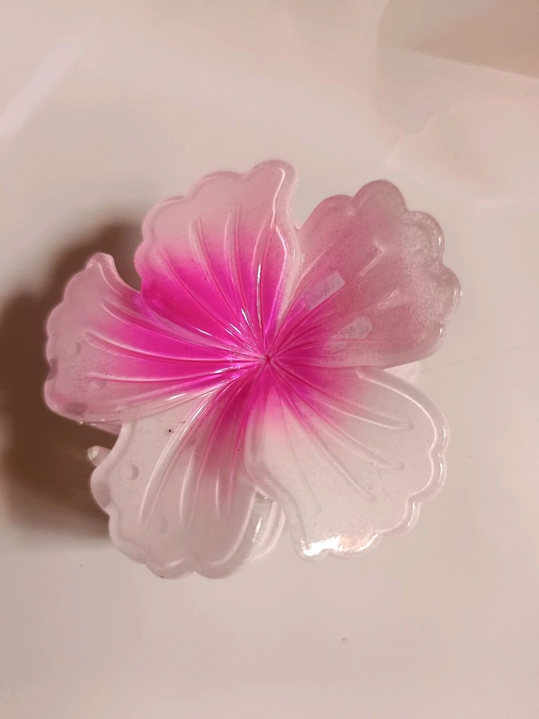 Big Size Hibiscus Hair Claw - Pink