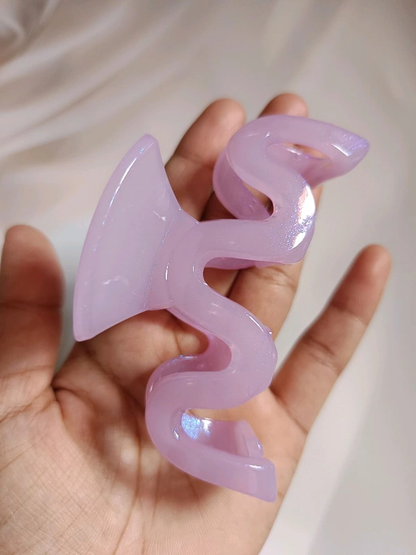 Branded Shimmering Wavy Hair Claw Big - 3