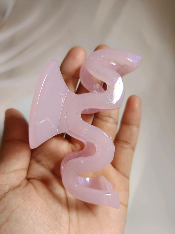 Branded Shimmering Wavy Hair Claw Big - 4