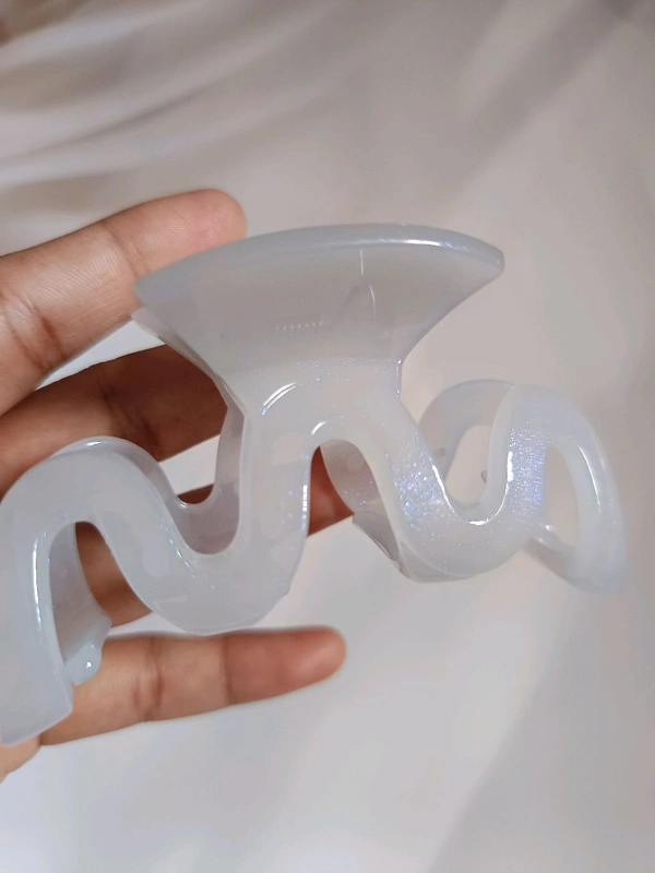 Branded Shimmering Wavy Hair Claw Big - 5