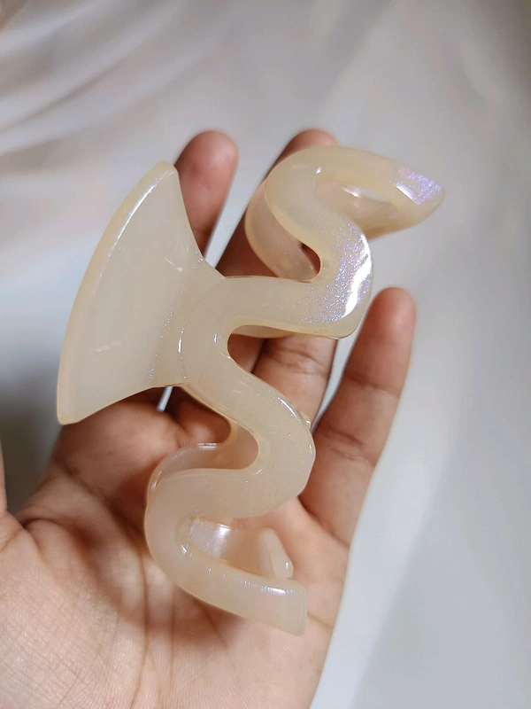 Branded Shimmering Wavy Hair Claw Big - 7