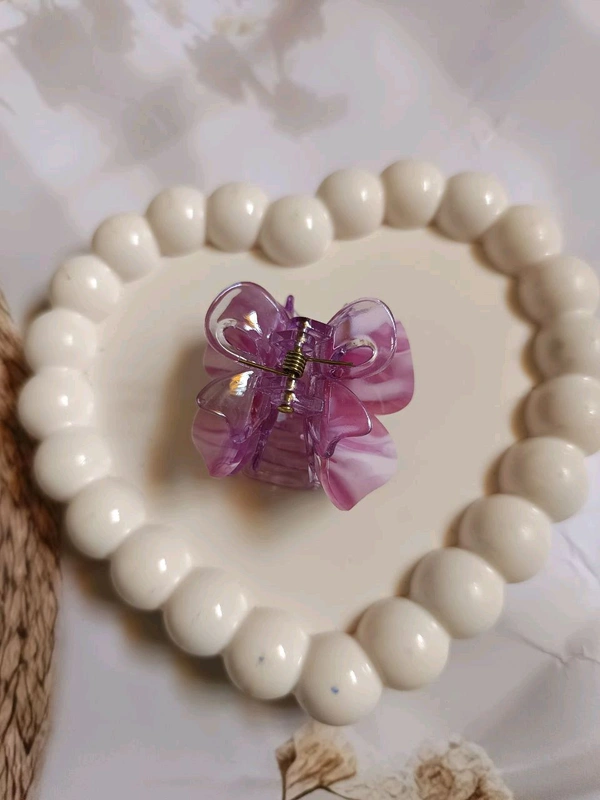 Strong Acrylic Dualtone Butterfly Hair Claw - 9