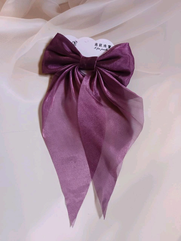 Organza Bow Alligator clip - Lavender