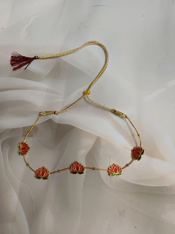 Trendy Lotus Neckset 2 - Red